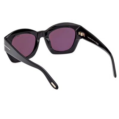 Tom Ford Guilliana Acetate Cat-eye Sunglasses In Black
