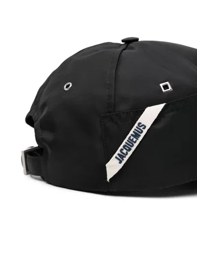 Jacquemus Men La Casquette Ovalie Baseball Cap In Black
