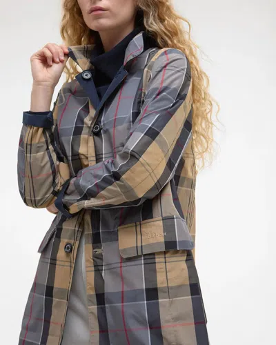Barbour Babbity Reversible Plaid-lined Raincoat