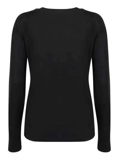 Tory Burch Fitted V-neck Cardigan With Decorative Buttons In Black