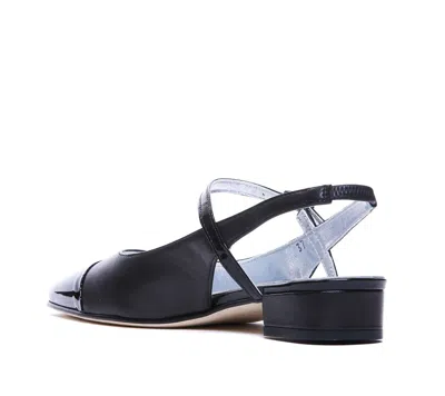 Carel Paris Leather Block Heel Ballerinas With Sling Back