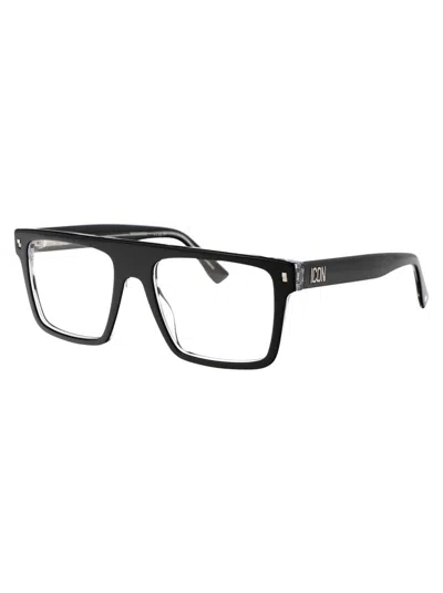 Dsquared2 Icon Rectangle-frame Glasses In Black