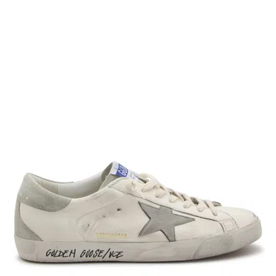 Golden Goose Super-star Nappa Upper Nabuk Star Suede Tongue Heel And Spur In White
