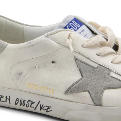 Golden Goose Super-star Nappa Upper Nabuk Star Suede Tongue Heel And Spur In White