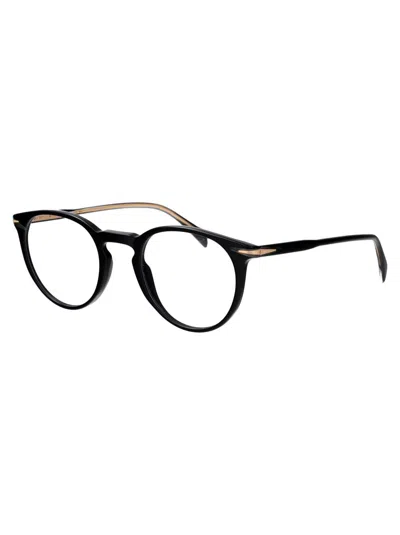 Eyewear By David Beckham Round-frame Glasses In Black
