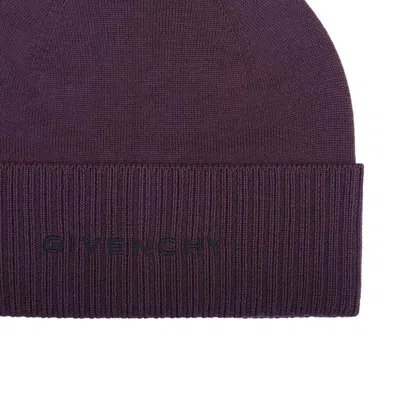 Givenchy Wool Logo Hat Women In Purple