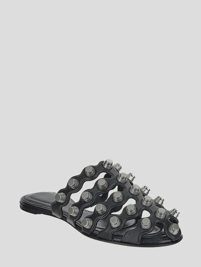 Alexander Wang Black Leather Sandals In Black