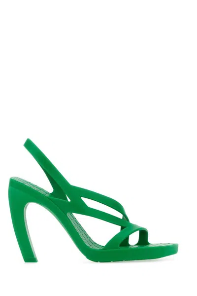 Bottega Veneta Green Jimbo Heeled Sandals In Green