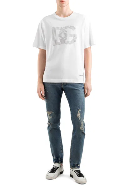 Dolce & Gabbana White Dg Logo T-shirt In White
