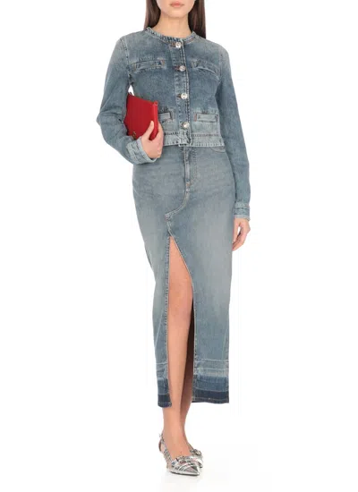 Pinko Denim Jacket In Blue