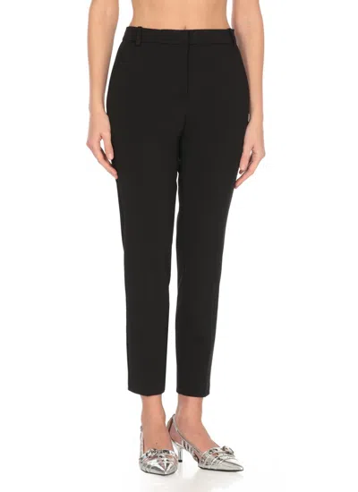 Pinko Side-pockets Straight Trousers In Black