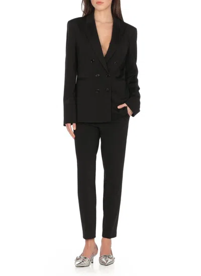 Pinko Side-pockets Straight Trousers In Black
