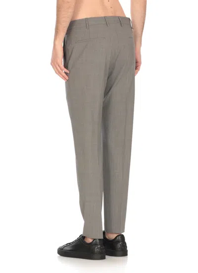 Pt Torino Grey Virgin Wool Trousers