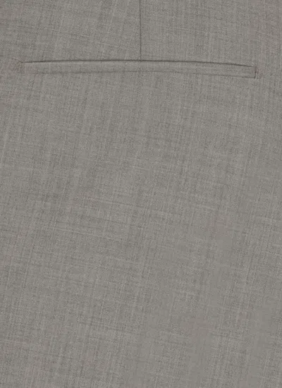 Pt Torino Grey Virgin Wool Trousers