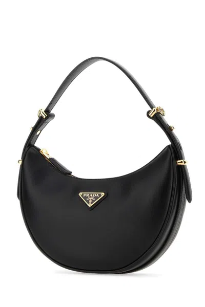 Prada Curved Shape Top Handle Gold-tone Hardware Handbag
