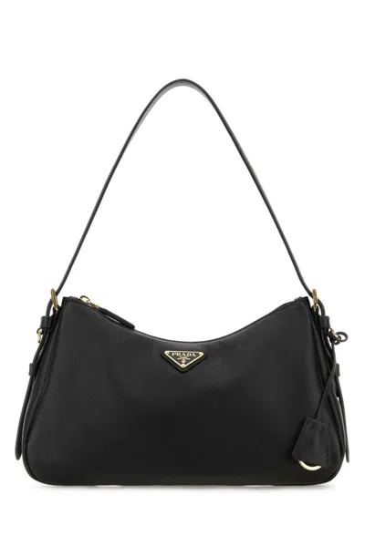Prada Medium Aimee Zip Leather Shoulder Bag
