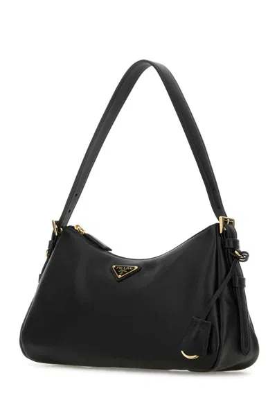 Prada Medium Aimee Zip Leather Shoulder Bag