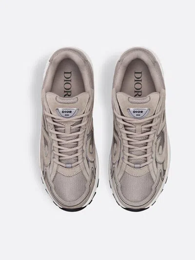 Dior Mesh Panel Rubber Sole Sneakers In Gray