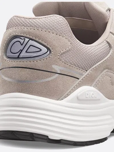 Dior Mesh Panel Rubber Sole Sneakers In Gray
