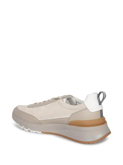 Brunello Cucinelli Beige Washed Suede Runners