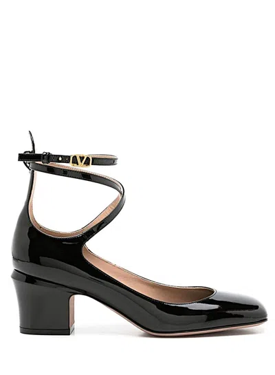 Valentino 60mm Tan-go Patent Leather Pumps In Black