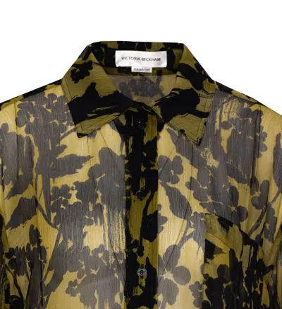 Victoria Beckham Floral Pattern Pyjama Shirt With Chest Pocket
