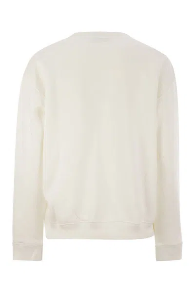 Polo Ralph Lauren Relaxed Fit Eco-conscious Sweatshirt With Subtle Logo In White