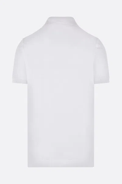 Dolce & Gabbana Cotton Piqué Polo-shirt With Branded Tag In White