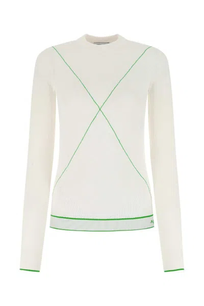 Bottega Veneta Logo Sweater In White
