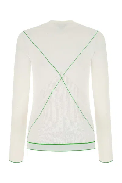 Bottega Veneta Logo Sweater In White
