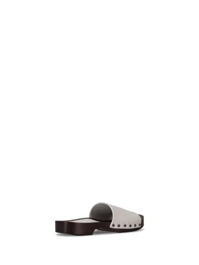 La Rose Zoccoli Pelle In Black