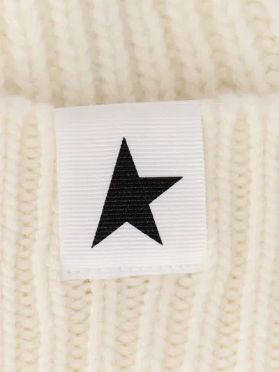 Golden Goose Deluxe Brand Men Wool Beanie Hat In White