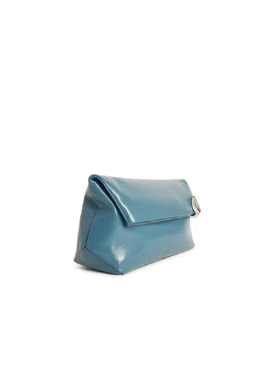 Jil Sander 'jewel' 'ocean' Leather Clutch