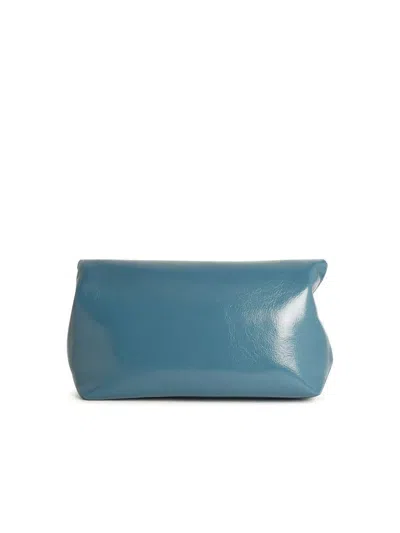 Jil Sander 'jewel' 'ocean' Leather Clutch