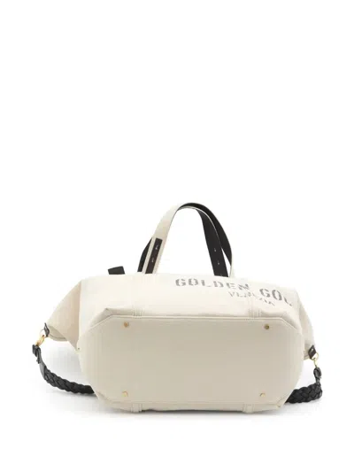 Golden Goose Spacious Beige Handbag With Dual Handles And Adjustable Strap