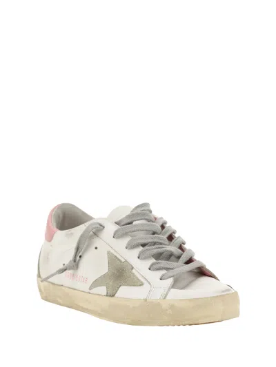 Golden Goose Deluxe Brand Women Multicolor Leather Super Star Classic Sneakers In White