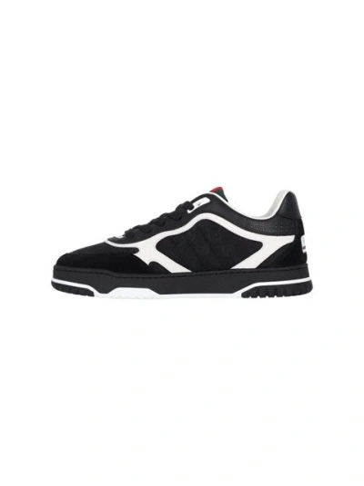 Gucci Re-web Sneakers In Black