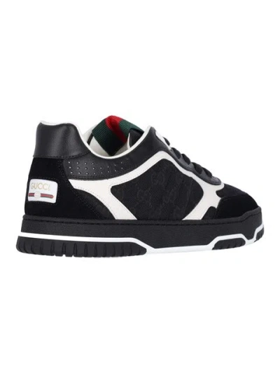 Gucci Re-web Sneakers In Black