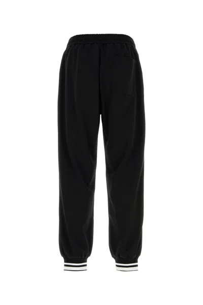 Gucci Web Striped Velvet Jogger Pants In Black