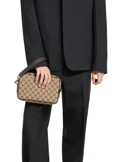 Gucci Gg Canvas Small Crossbody Bag In Neutral