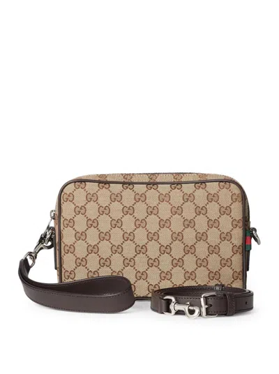 Gucci Gg Canvas Small Crossbody Bag In Neutral