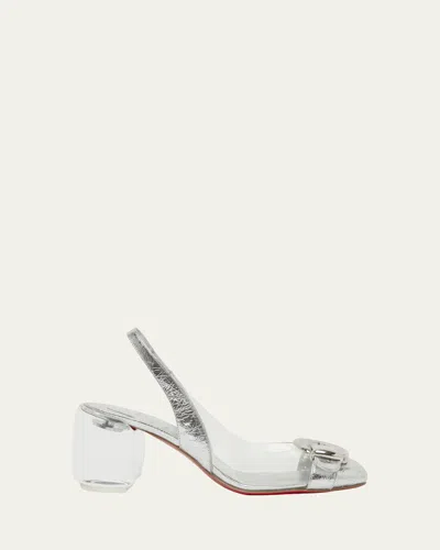 Christian Louboutin Minny Bubble Buckle Red Sole Pumps