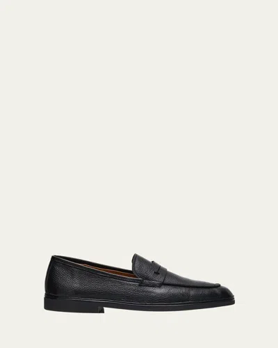 Bergdorf Goodman Men's Deerskin Flex-sole Penny Loafers