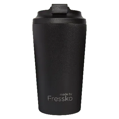 Fressko Black , Grande Reusable Coffee Cup, Stainless Steel, Coal
