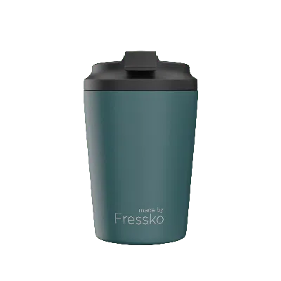 Fressko Green , Bino Reusable Coffee Cup, Ceramic, Emerald