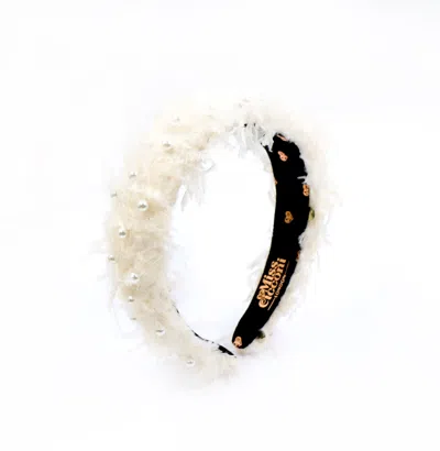 Miss Cicconi Women's Neutrals / White Grace - Best Bridal Hair Accessory - Vogue-  Headband - Ivory Feathers Pear