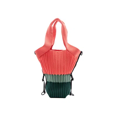 Atacz Women's Yellow / Orange / Red Voyage Tote Bag - Coral Stripes