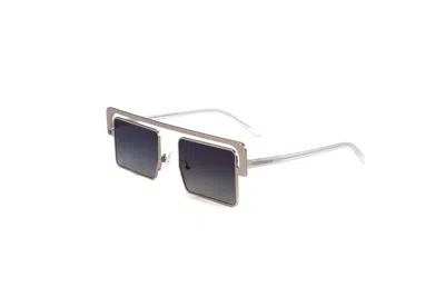 Galfer Eyewear Women's Black / Brown / Silver Castuera Sunglasses Elegant Minimalistic Retro Square Frame
