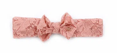 Miss Cicconi Women's Pink / Purple Bella - Soft Lacey Bow Headband In Blush