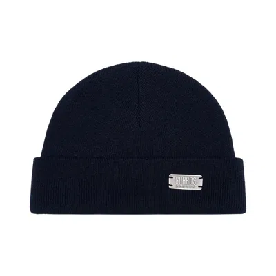 Guards London Men's Blue  Wool Beanie - Navy
